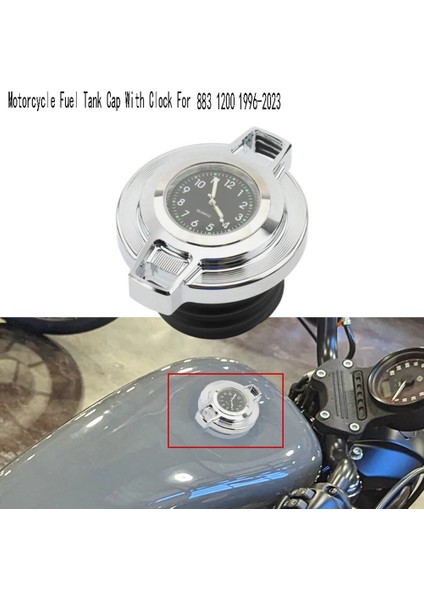 Motosiklet Yakıt Deposu Kapağı Için Saat ile Harley Sportster Xl 883 1200 Yol Kral 1996-2023 Petrol Gaz Kapakları A (Yurt Dışından) fırsatları