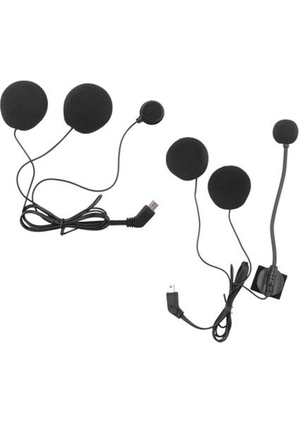 Yarım Kask ve Tam Kask Motosiklet Kask Bluetooth Kulaklık Mikrofon Hoparlör Kulaklık Aksesuarları (Yurt Dışından)