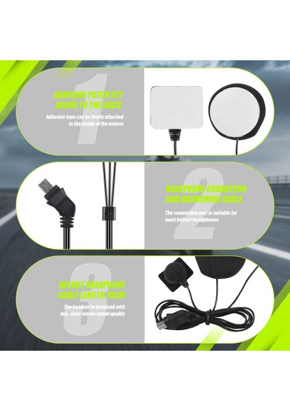 Yarım Kask ve Tam Kask Motosiklet Kask Bluetooth Kulaklık Mikrofon Hoparlör Kulaklık Aksesuarları (Yurt Dışından) modelleri