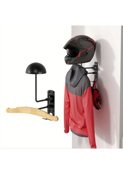 Motosiklet Kask Rafı 180° Rotasyon Duvara Monte Kask Depolama Standı Kask Askısı Yerden Tasarruf Tutucu (Yurt Dışından) indirimleri
