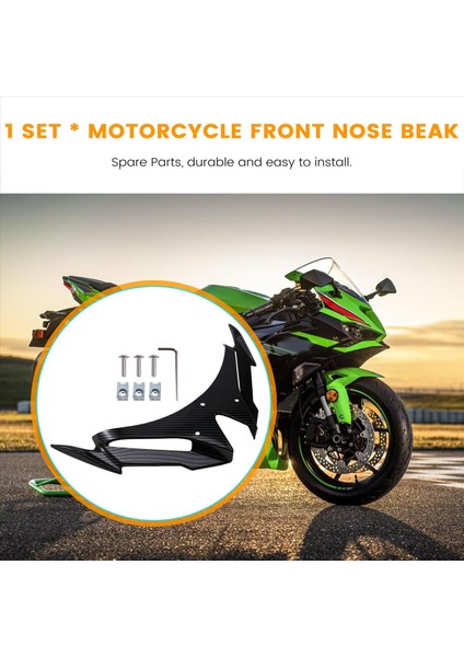 Motosiklet Ön Çamurluk Dekorasyon Burun Gaga Kawasaki NİNJA500 Ninja 500 2024-2025 Downforce Hava Deflektörü, C (Yurt Dışından) fırsatları