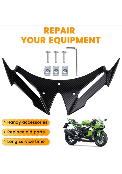 Motosiklet Ön Çamurluk Dekorasyon Burun Gaga Kawasaki NİNJA500 Ninja 500 2024-2025 Downforce Hava Deflektörü, C (Yurt Dışından) indirimleri