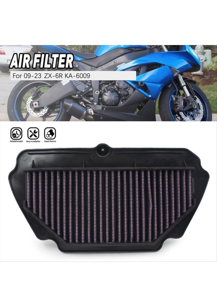 Premium Motosiklet Hava Filtresi Temizleyici Filtre Kawasaki Ninja Zx-6r ZX636 ZX636F ZX636E ZX600R (Yurt Dışından) fiyatları
