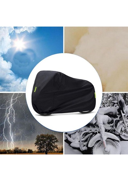 Evrensel Motosiklet Örtüsü Toz Geçirmez Motosiklet Örtüsü Motosiklet Malzemeleri Gümüş Gri (Yurt Dışından) fırsatları