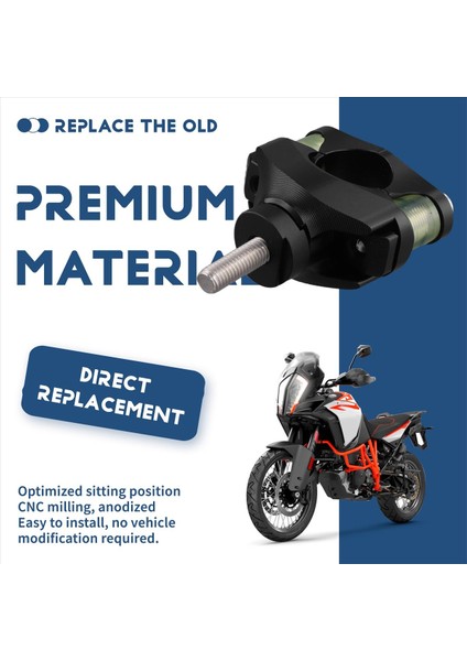 Motosiklet Kolu Kaldırıcı 1290 Süper Macera 790 890 Adv Gidon Yükseltici Kolu Yükseklik Ayarı Siyah (Yurt Dışından) indirimleri