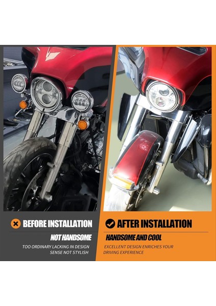 Motosiklet Çatal Dağı Rüzgar Deflector Harley Touring Yol Kral Sokak Glide Electra Glide Cvo Flht Flhr Aksesuarları,b (Yurt Dışından) fırsatları