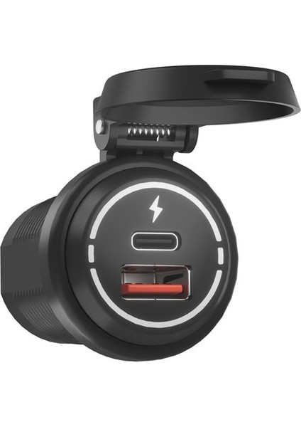 Pd + USB Şarj Soketi Su Geçirmez Deniz Qc3.0 USB Güç Çıkışı Deniz, Tekne, Motosiklet, Kamyon, Golf Arabası (Yurt Dışından)