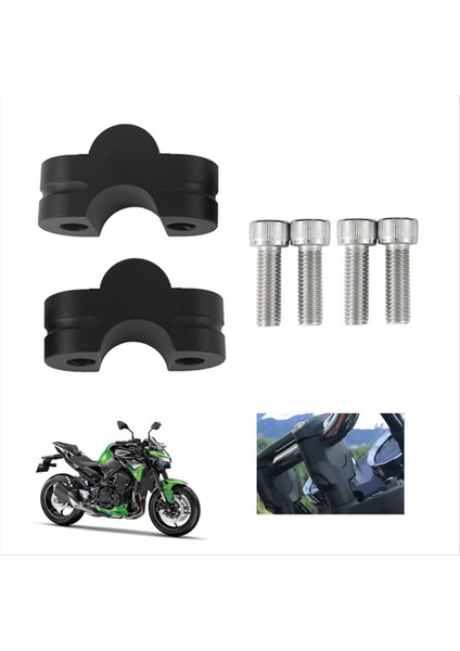 Kawasakı Z900 Z900RS 2020-2023 Motosiklet Gidon Yükseltilmiş 22MM Gidon Yükseltici Montaj Uzatın Kelepçe Adaptörü (Yurt Dışından) fiyatları