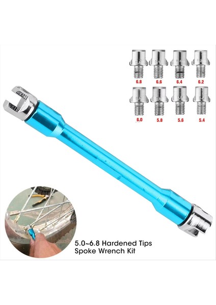 Motosiklet Kolu Konuştu Anahtarı Cnc Ingiliz Anahtarı Takımı 5.0-6.8 Uzunluk 93MM/3.7 In Çoğu Motosiklet Lastiği Tamir Anahtarı Mavi (Yurt Dışından) modelleri