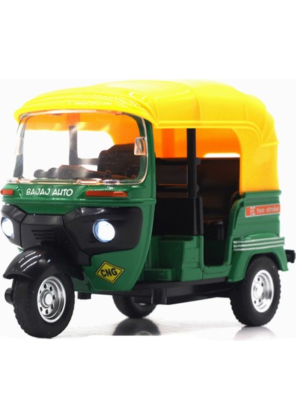 Yüksek Simülasyon Hint Üç Tekerlekli Bisiklet Arabalar Oyuncak Hindistan Geri Çekin Işık Ses Oyuncak Motosikletler Araba Çocuklar Için Çocuk Hediyeler, Yeşil (Yurt Dışından)