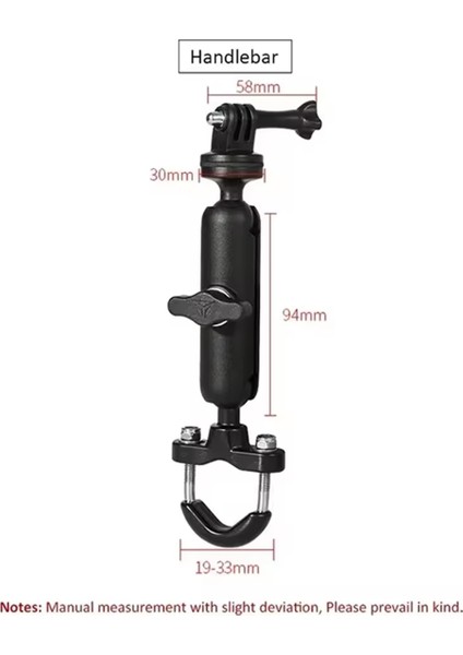 Gopro Hero8/7/6/5/4+ Osmo Aksiyon Kameraları Için 360° Dönebilen Motosiklet Gidonuna Monte Edilebilen Alüminyum Tutucu Bisiklet Braketi (Yurt Dışından) modelleri