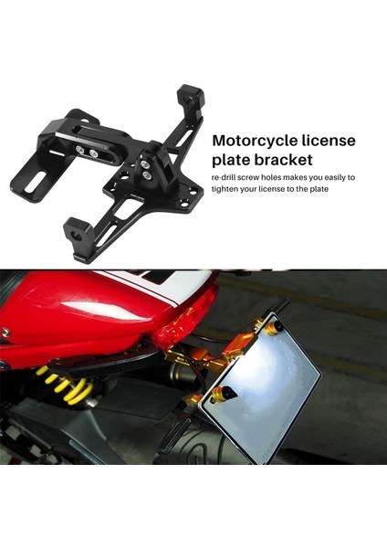 Cnc Çerçeve Motosiklet Lisans Numarası Plaka Tutucu Braketi Ile LED Işık Ayarlanabilir Yamaha Bws R25 R3 MT03 Msx (Yurt Dışından) fiyatları