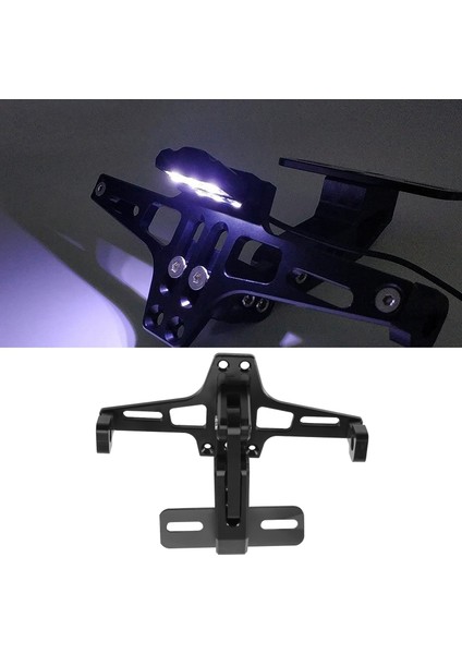 Cnc Çerçeve Motosiklet Lisans Numarası Plaka Tutucu Braketi Ile LED Işık Ayarlanabilir Yamaha Bws R25 R3 MT03 Msx (Yurt Dışından) fırsatları