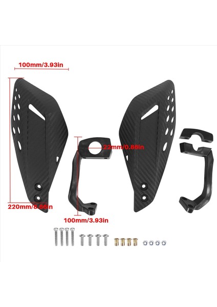 Motosiklet Rüzgar Geçirmez Gidon Evrensel 7/8 Inç 22MM Kolu Koruyucu Kalkan Motosiklet Motocross Scooter (Yurt Dışından) indirimleri