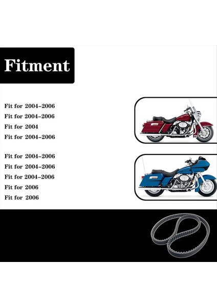 Motosiklet 139T 1-1 / 8 Inç Arkadan Çekişli Motosiklet Kemer Electra Glide Flht Ultra Fltr Yol Glide Flhr 04-06 40024-04 1204-0063 (Yurt Dışından)