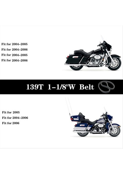 Motosiklet 139T 1-1 / 8 Inç Arkadan Çekişli Motosiklet Kemer Electra Glide Flht Ultra Fltr Yol Glide Flhr 04-06 40024-04 1204-0063 (Yurt Dışından) fiyatları