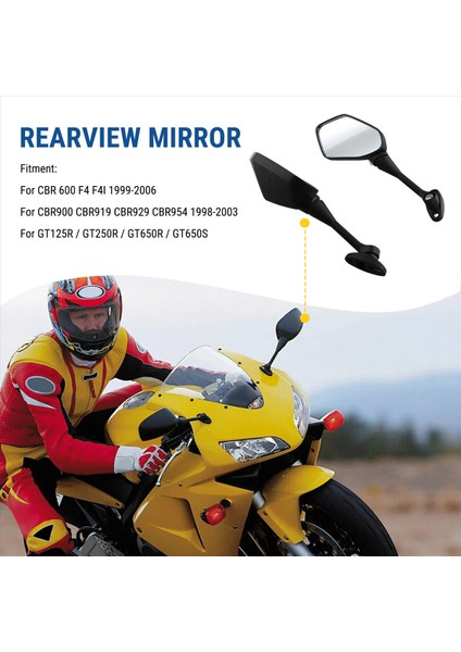 Motosiklet Dikiz Aynası Motosiklet Parçaları Honda Cbr 600 F4 F4i 1999-2006 CBR900 CBR919 CBR929 CBR954 1998-2003 (Yurt Dışından) fırsatları