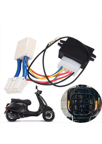 Motosiklet Dönüş Sinyal Işığı Flaşör Anahtarı Çift Flaş Uyarı Fonksiyonu Denetleyici Vespa Sprint Primavera 150 (Yurt Dışından) fırsatları