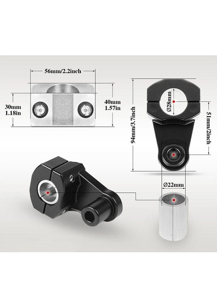 Off-Road Motosiklet Evrensel 22 / 28MM Gidon Ayarlanabilir Yükselticiler Gidon Yükseltme Kodu Koltuk Yüksekliği Kaldırıcı (Yurt Dışından) fırsatları