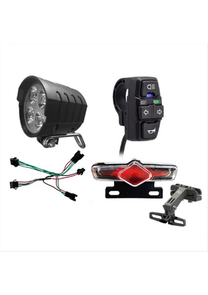 E-Bisiklet Far Korna Dönüş Sinyali Arka Işık Anahtarı DK336 Elektrikli Bisiklet ve Scooter Için Lamba Motosiklet (Yurt Dışından)