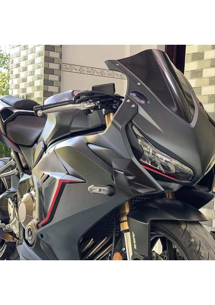 Motosiklet Kırmızı Yan Saptırıcı Rüzgar Sabit Rüzgar Kanat Hava Girişi Kanat Köpekbalığı Yüzgeci Honda CBR650 19-23 Moto Modifikasyonu (Yurt Dışından) fiyatları