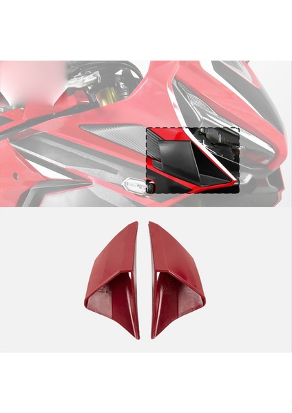 Motosiklet Kırmızı Yan Saptırıcı Rüzgar Sabit Rüzgar Kanat Hava Girişi Kanat Köpekbalığı Yüzgeci Honda CBR650 19-23 Moto Modifikasyonu (Yurt Dışından) fırsatları
