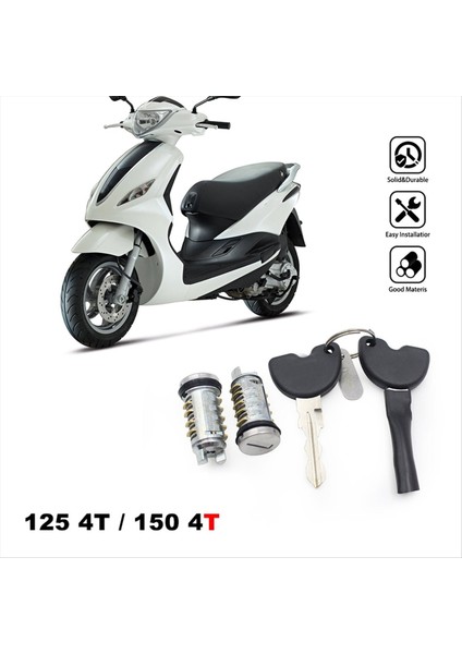 Motosiklet Ateşleme Kilidi Silindir Seti 2 Tuşları ile 573512 Piaggio Fly 125 150 4t Motosiklet Aksesuarları (Yurt Dışından) fırsatları