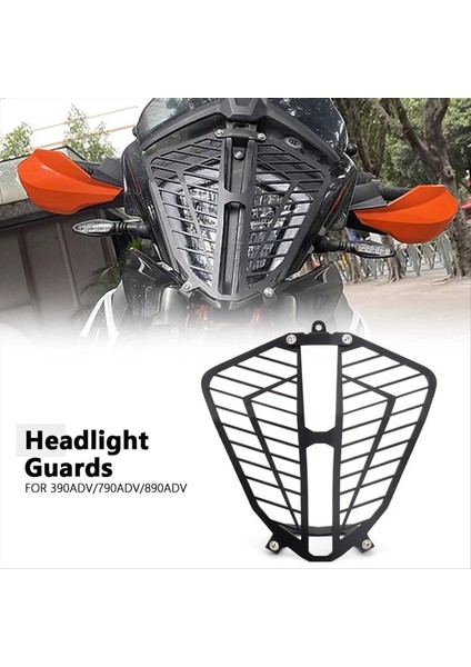 Motosiklet Far Koruyucu Koruyucu Kafa Işık Izgara Izgara Kapağı Için 390 Macera 790 Adv 890 Advebture 2019-2023 (Yurt Dışından) modelleri