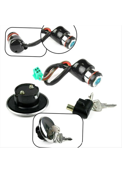 Motosiklet Kontak Anahtarı Yakıt Gaz Kapağı Koltuk Kilit Anahtarı Kiti Suzuki GN125 Gn 125 1982-2001 (Yurt Dışından) fırsatları
