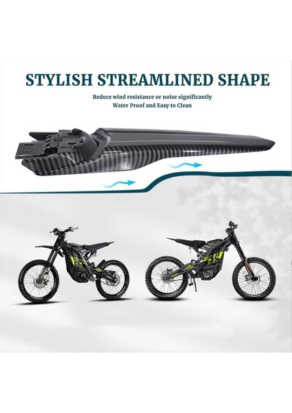 Motosiklet Arka Çamurluk Genişletilmiş Çamurluk Surron Işık Arı x / S Segway X260 X160 Elektrikli Kir Bisiklet Parçaları Karbon Fiber (Yurt Dışından) fırsatları
