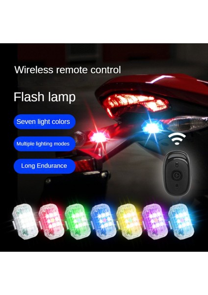 Çakarlı Lamba Motosiklet LED Flaş Anti-Çarpışma Uyarı Işığı Araba Bisiklet Su Geçirmez Kablosuz Uzaktan Kumanda, 6 Adet (Yurt Dışından) indirimleri