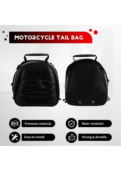 Evrensel Motosiklet Kuyruk Çantası Genişletilebilir 8-10L Evrensel Arka Bagaj Saklama Çantası Omuz Askıları ve Yağmur Kılıfı (Yurt Dışından) fırsatları