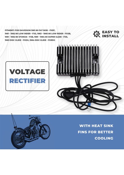 Harley Big Twins Shovelhead Fl Fxe Flht Flhtc Fxwg 1981-1988 Için XF220364 Motosiklet Voltaj Doğrultucu Regülatörü (Yurt Dışından) fırsatları