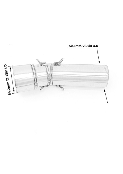 Bmw F650GS F700GS F800GS Adv Için Motosiklet Egzoz Borusu Orta Bölüm Adaptörü Bağlantı Borusu Yeni Yüksek Kalite (Yurt Dışından) fırsatları