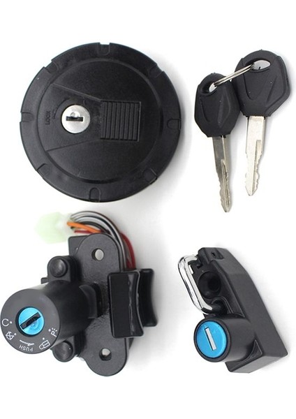 Motosiklet Kontak Anahtarı Anahtarı Yakıt Gaz Kapağı Koltuk Kilidi Kiti Kawasaki Klx Kl 250 KMX125 KMX250 KLR250 KLR650 KLX250 (Yurt Dışından)