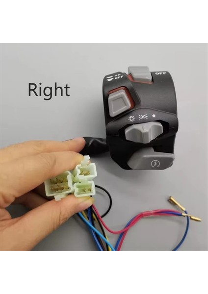 7/8 Inç 22 mm Evrensel Motosiklet Gidon Anahtarı Far Uyarı Sinyal Flaşı Sinyal Korna Başlatma Düğmesi Led'li A (Yurt Dışından) fırsatları