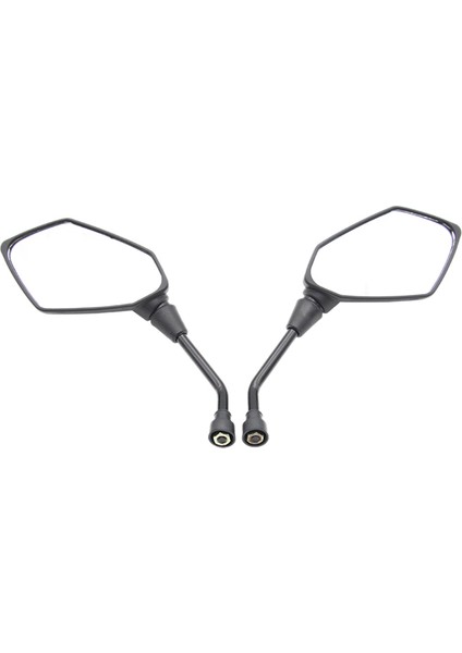 Evrensel 2 Adet Motosiklet Büyük Boy Dikiz Aynası Siyah Motosiklet Motosiklet Krom Scooter Dikiz Dikiz Yan Ayna 8mm (Yurt Dışından)