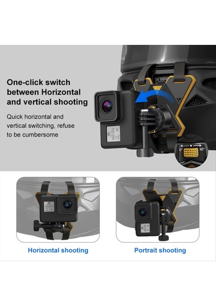 Puluz Kamera Hızlı Bırakma Braketi Motosiklet Kask Çene Kayışı GOPRO12 Aksesuarları Spor Kamera Manyetik Braketi (Yurt Dışından) modelleri