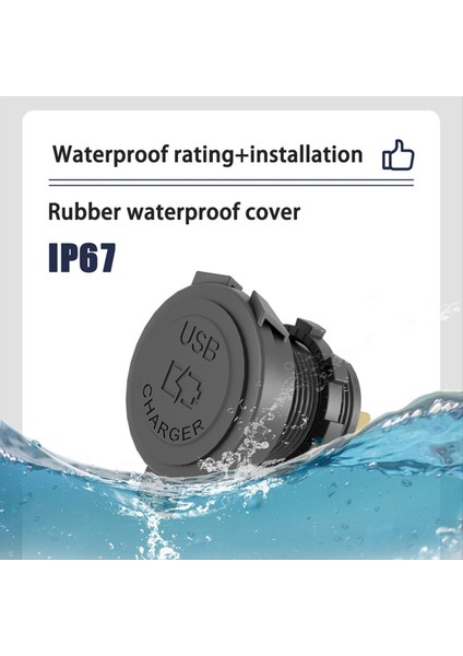 Usb-A Tip-C Qc3. 0 Hızlı Şarj Soketi Araba USB C Güç Kaynağı Araba Gemi Motosiklet Su Geçirmez Şarj Adaptörü Soket (Yurt Dışından) indirimleri