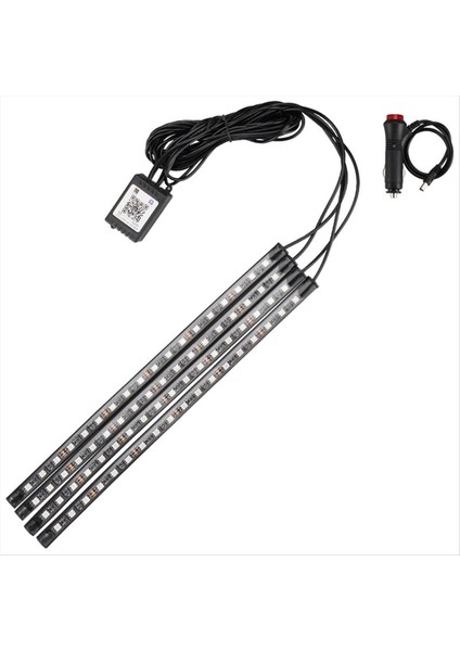 Motosiklet Için LED Işıkları Rgb App Ses Kontrolü Moto Arka Işık Esnek Su Geçirmez Dekorasyon Işık Neon Şerit 72 Işıkları (Yurt Dışından)