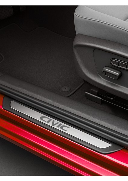 Honda Civic 2016 Üzeri Krom Kapı Eşiği 4 Parça Paslanmaz Çelik Abs Çerçeve