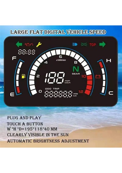 Honda Için Ex5 Rüya Motosiklet Tam Ekran Dijital Enstrüman Montaj Motosiklet Kilometre Takometre Kilometre Sayacı Yeni (Yurt Dışından) modelleri