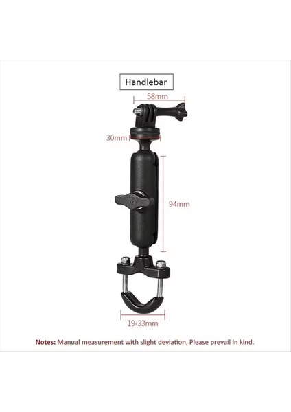 Gopro Hero8 Için 360 ° Dönen Motosiklet Gidonu Montaj Alüminyum Tutucu Bisiklet Braketi/7/6/5/4+ Osmo Aksiyon Kameraları Bölümü (Yurt Dışından) modelleri