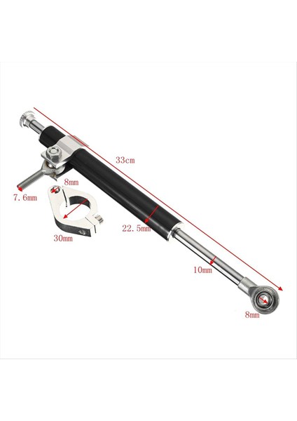 330MM Evrensel Motosiklet Direksiyon Amortisör Sabitleyici Damperi-Direksiyon Amortisör Yön Emniyet Kontrol Kırmızı (Yurt Dışından) indirimleri