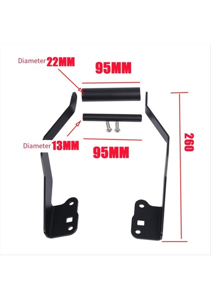 Motosiklet Navigasyon Çubuğu Desteği Genişleme Çubuğu Cep Telefon Standı Tutucu Bmw F750GS F850GS F800GS F900GS Adv (Yurt Dışından) modelleri