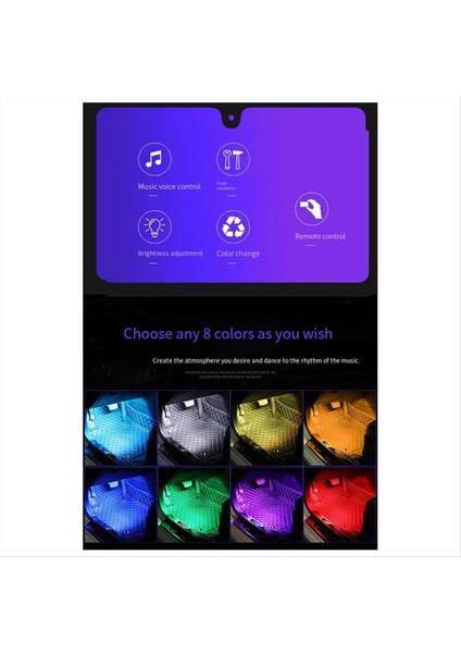 Motosiklet Için LED Işıkları Rgb App Ses Kontrolü Moto Arka Işık Esnek Su Geçirmez Dekorasyon Işık Neon Şerit 72 Işıkları (Yurt Dışından) indirimleri