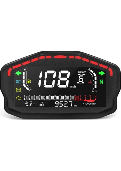 Motosiklet Dijital Dash Dijital Panel Evrensel LED LCD Kilometre Kilometre Sayacı 1,2,4 Silindir (Yurt Dışından) modelleri