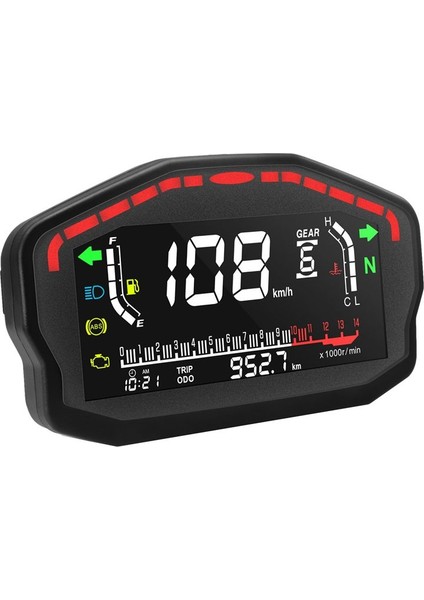 Motosiklet Dijital Dash Dijital Panel Evrensel LED LCD Kilometre Kilometre Sayacı 1,2,4 Silindir (Yurt Dışından) indirimleri