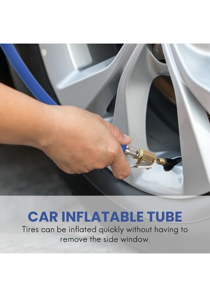 Motosiklet Araba Lastik Hortum Hava Lastik Şişirme Pompası Hava Lastik Boru Hortum Vana (Yurt Dışından)