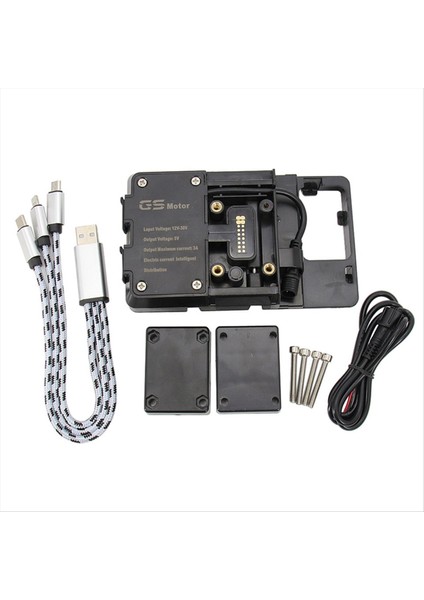 Motosiklet Aksesuarları Telefon Tutucu Mobil Navigasyon Braketi USB Şarj Aleti Bmw R1200GS R1250GS F750GS F850GS F900R (Yurt Dışından)
